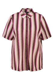 thumbnail: MS Mode gestreepte blouse Plus Size - meerkleurig