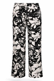 thumbnail: Paprika wide leg viscose broek met print Plus Size - zwart