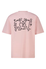 thumbnail: America Today relaxed fit T-shirt met backprint - lichtroze