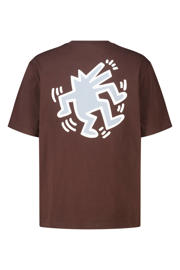 thumbnail: America Today relaxed fit T-shirt met backprint - bruin