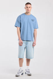 thumbnail: America Today relaxed fit T-shirt met backprint - vintageblauw