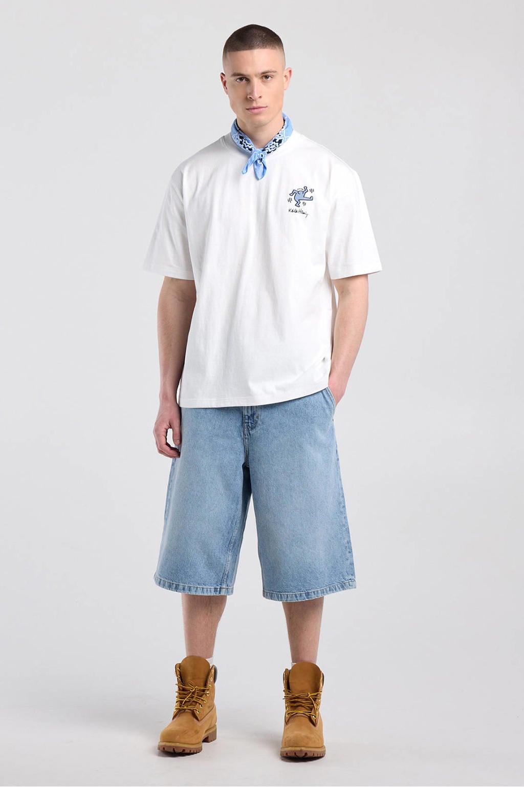 America Today relaxed fit T-shirt met backprint - gebroken wit