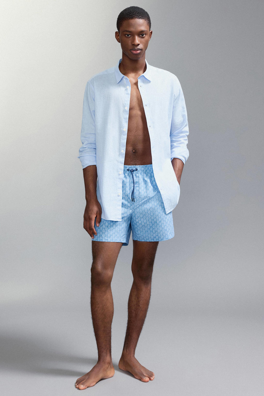 MANGO TEEN zwemshort blauw