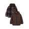 WE Fashion geruite teddy winterjas - bruin