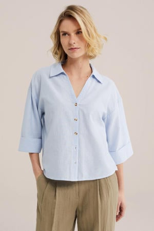 gestreepte blouse - blauw
