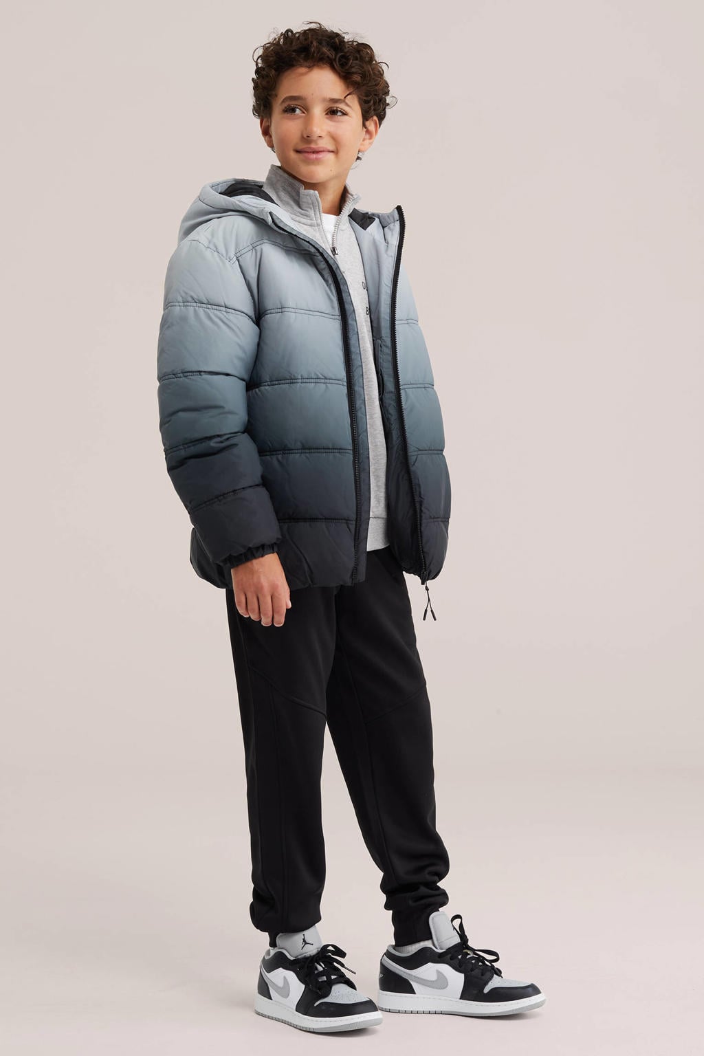 WE Fashion pufferjas - grijs/antraciet