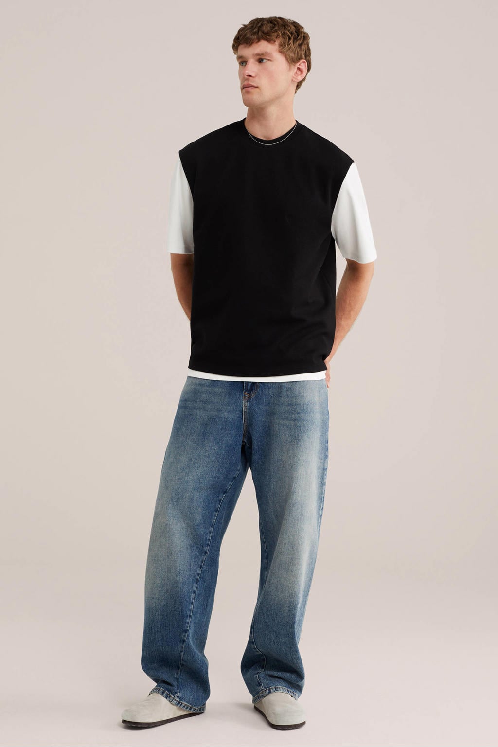 WE Fashion katoenen tanktop - zwart