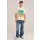 WE Fashion relaxed fit T-shirt met print - beige