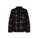 Retour Jeans teddy geruit overshirt - chocoladebruin/ecru