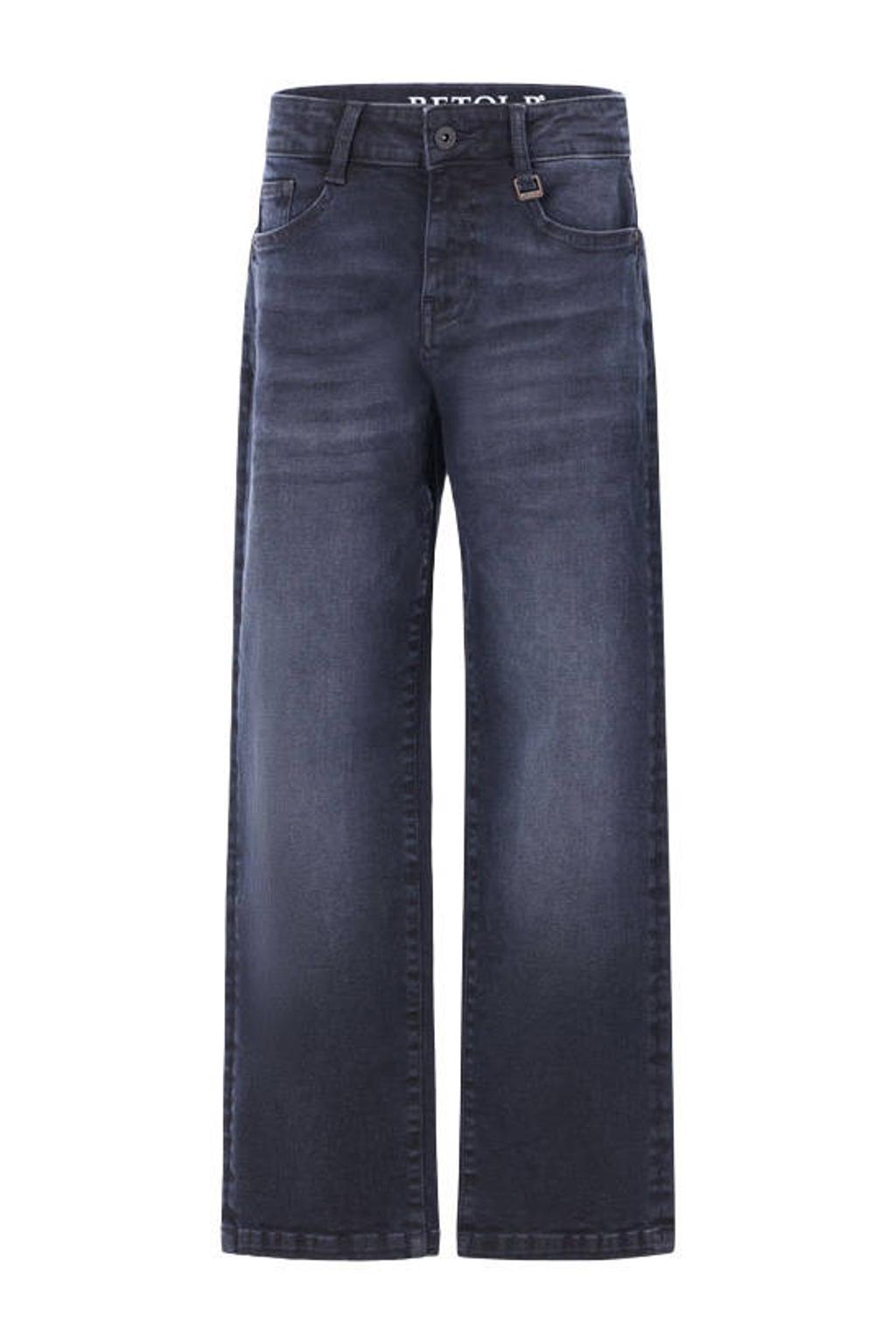 Dark blue denim jongens Retour Jeans Manuel loose fit jeans van denim met regular waist en effen