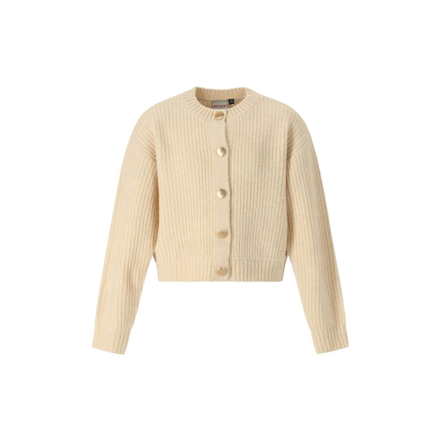Retour Jeans boxy vest lichtbeige