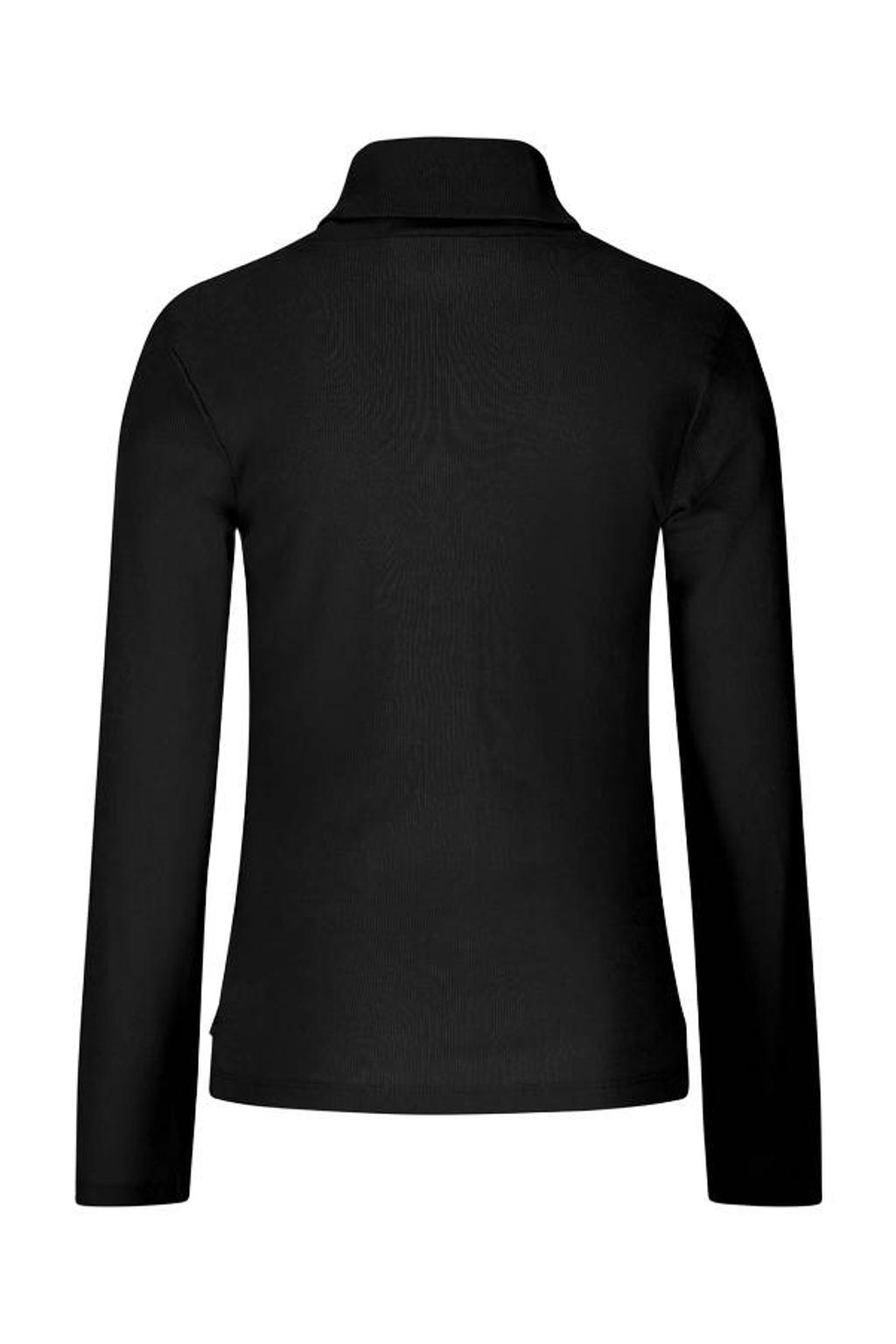 Zwarte meisjes Retour Jeans rechtvallende top met effen, lange mouwen en col