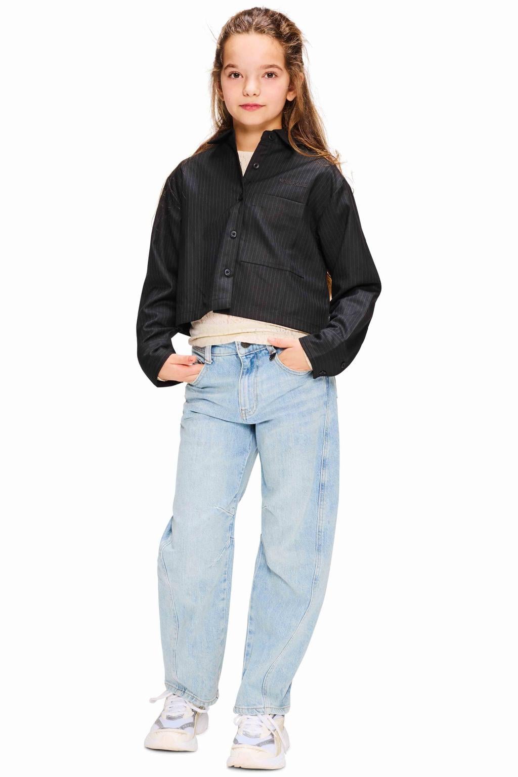 Retour Jeans gestreepte jas - zwart