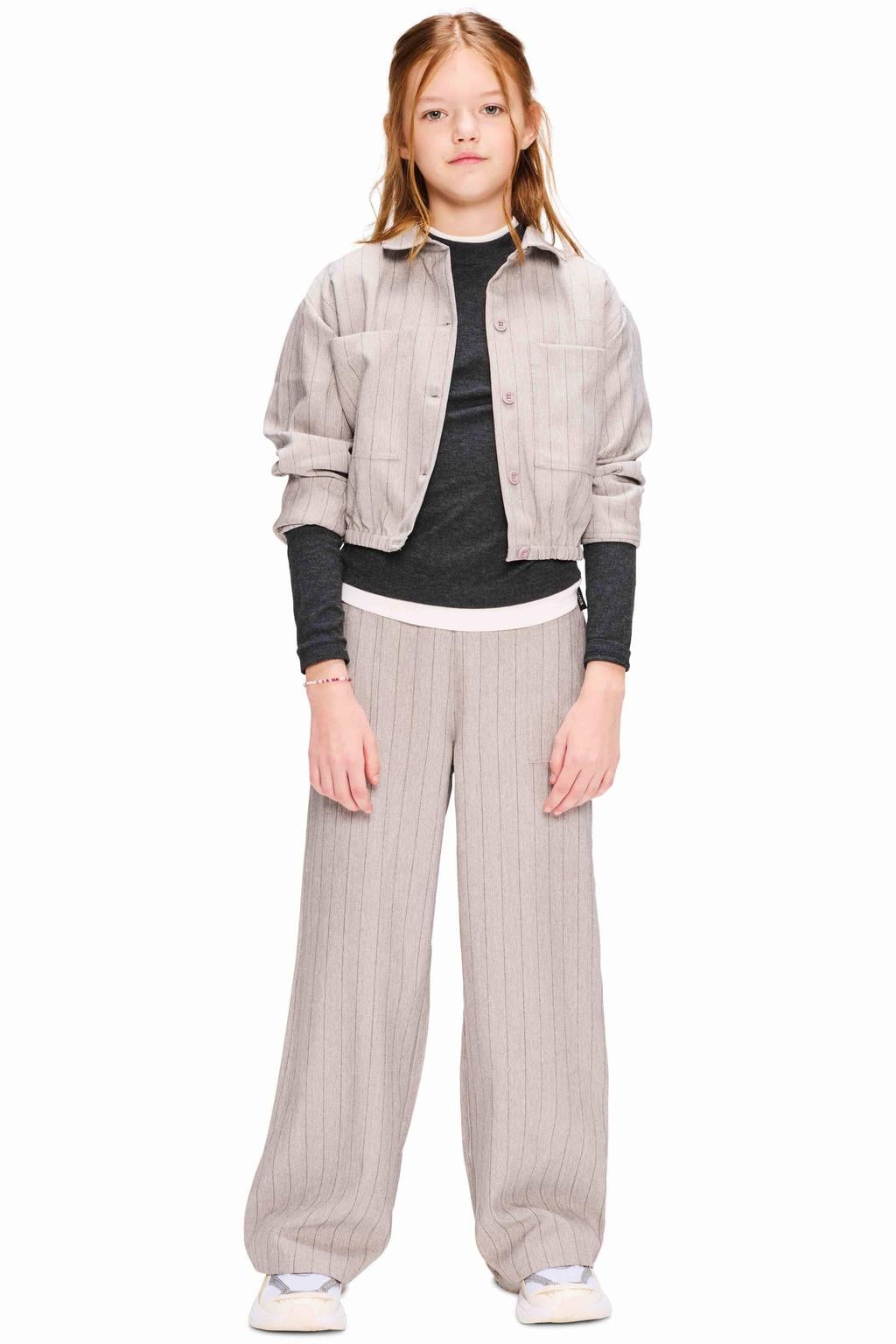 Retour Jeans jas met krijtstreep - grijs
