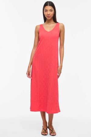 midi jurk rood
