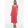 VILA midi jurk rood