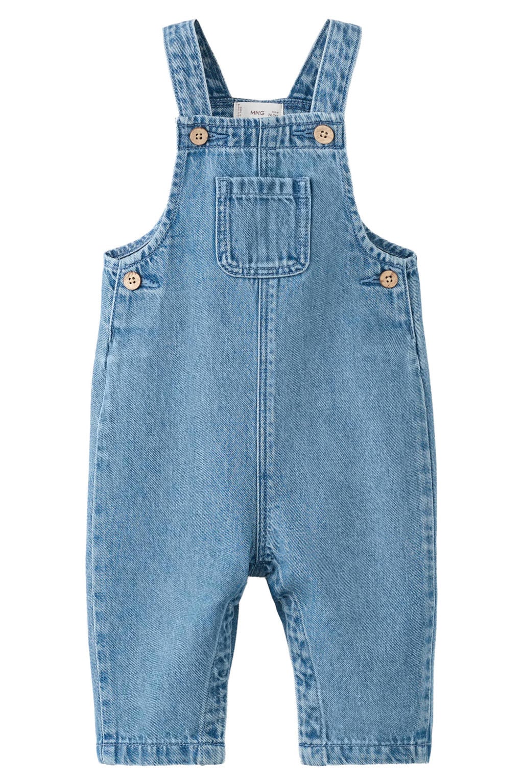 Mango Kids denim tuinbroek - blauw
