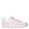 Nike Court borough Low Recraft imitatieleren sneakers wit/roze