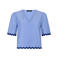 Ydence gestreepte blousetop - blauw