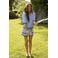 Ydence high waist regular fit gestreepte casual short - blauw