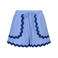Ydence high waist regular fit gestreepte casual short - blauw