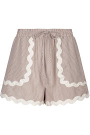 thumbnail: Ydence regular fit gestreepte casual short - zand