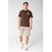 Shoeby regular fit T-shirt met logo - donkerbruin