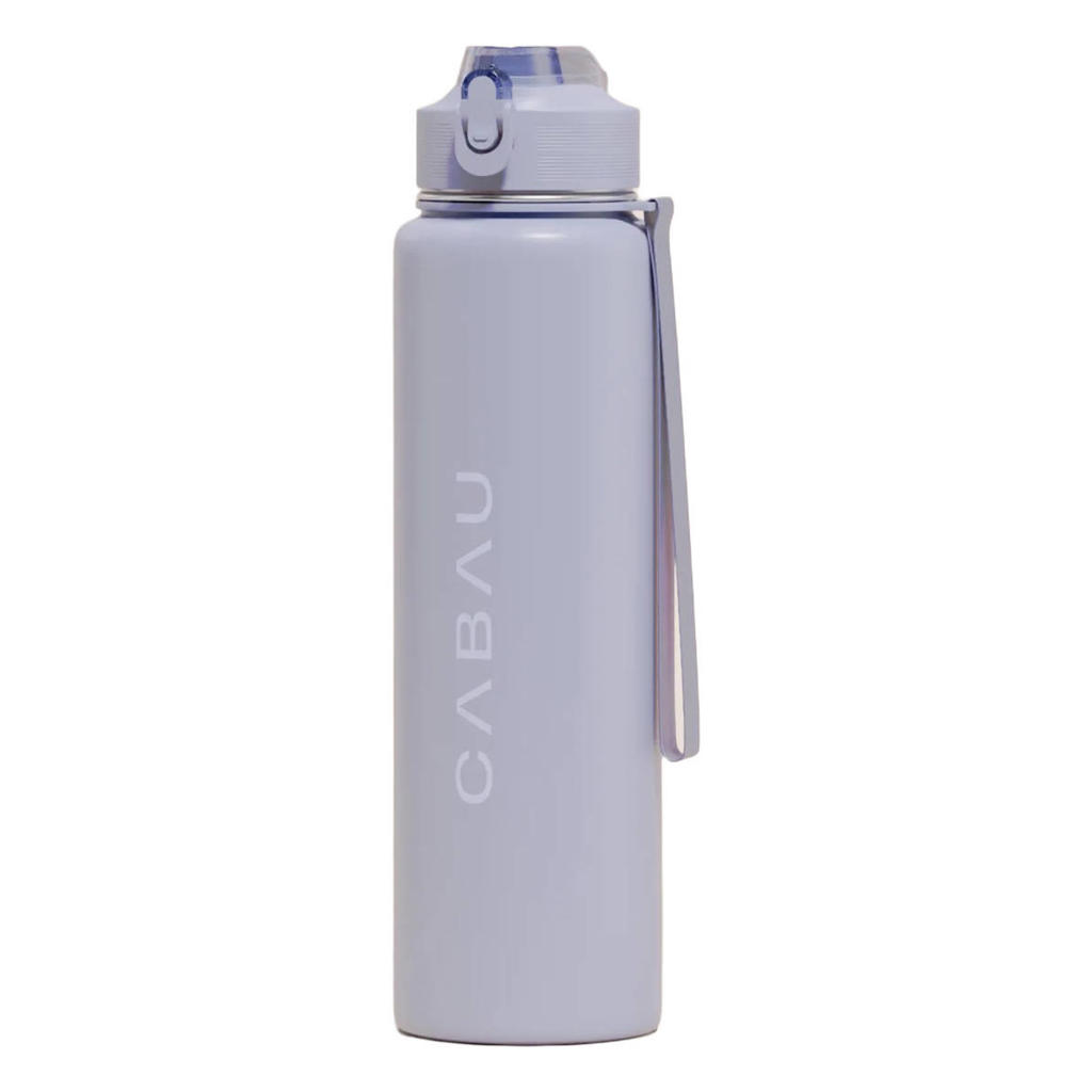 Cabau Lifestyle drinkfles Steel Bloom lichtblauw