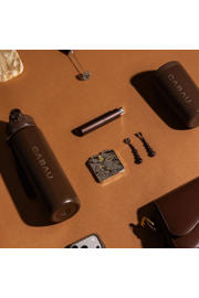 thumbnail: Cabau Lifestyle  drinkfles Steel  Bloom donkerbruin