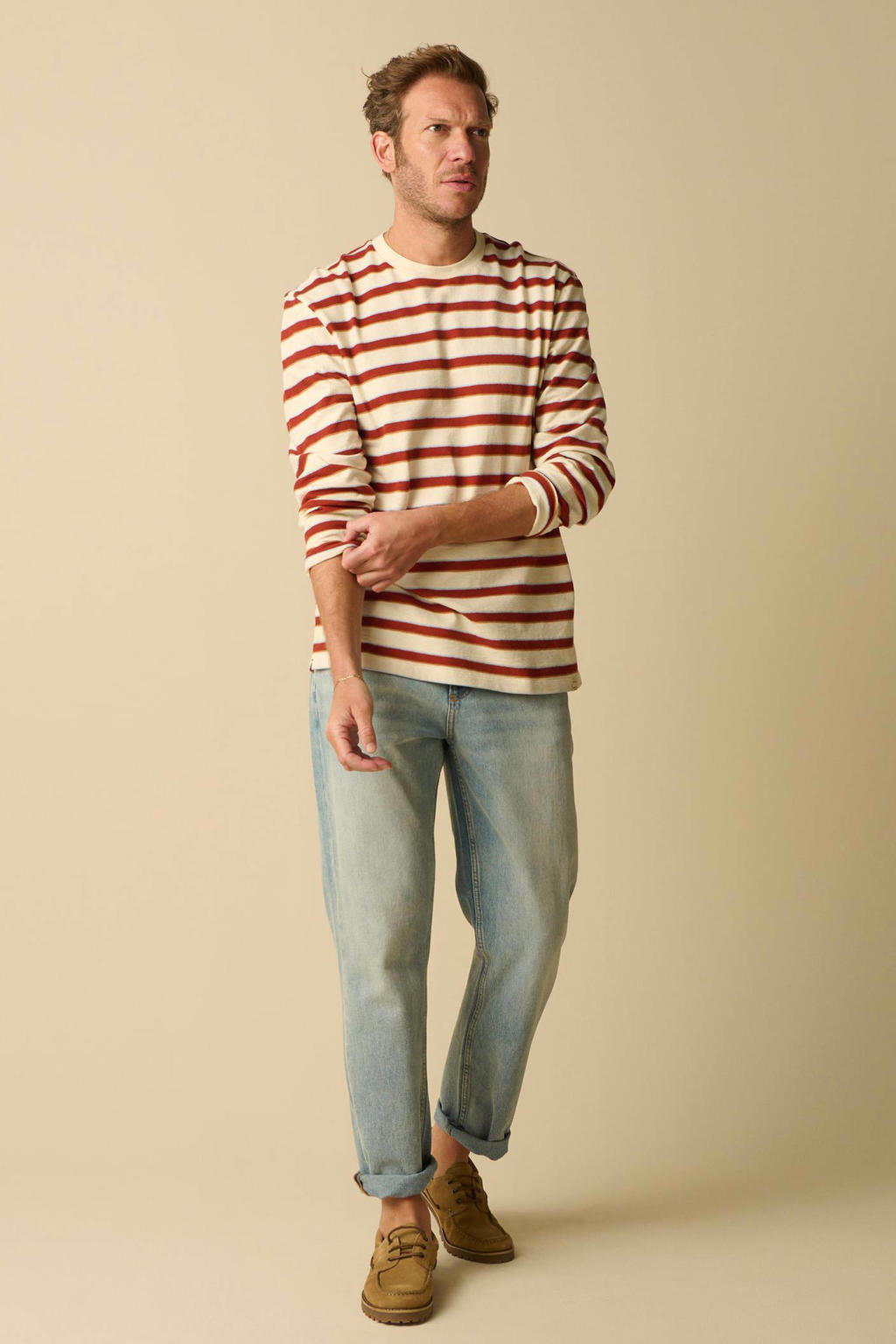 Sissy-Boy gestreepte longsleeve donkerrood