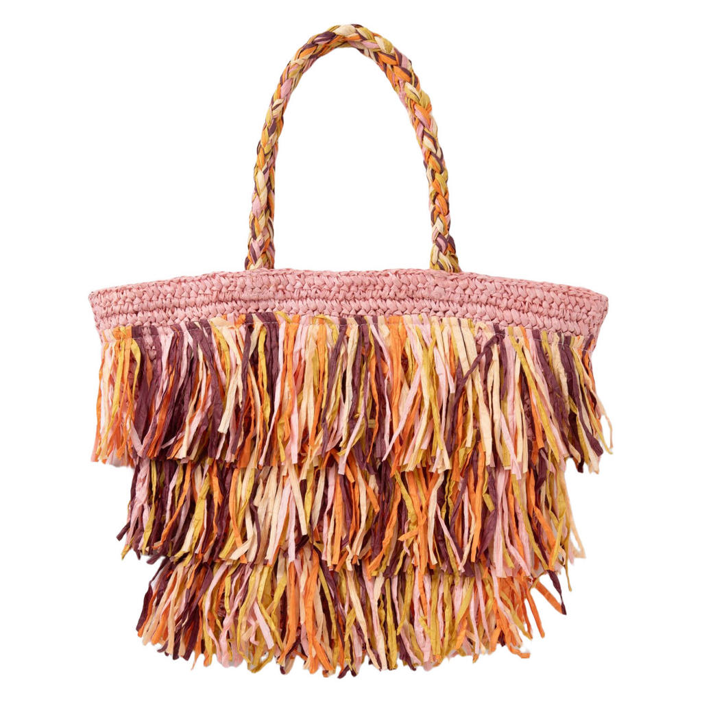 Sissy-Boy raffia shopper multi