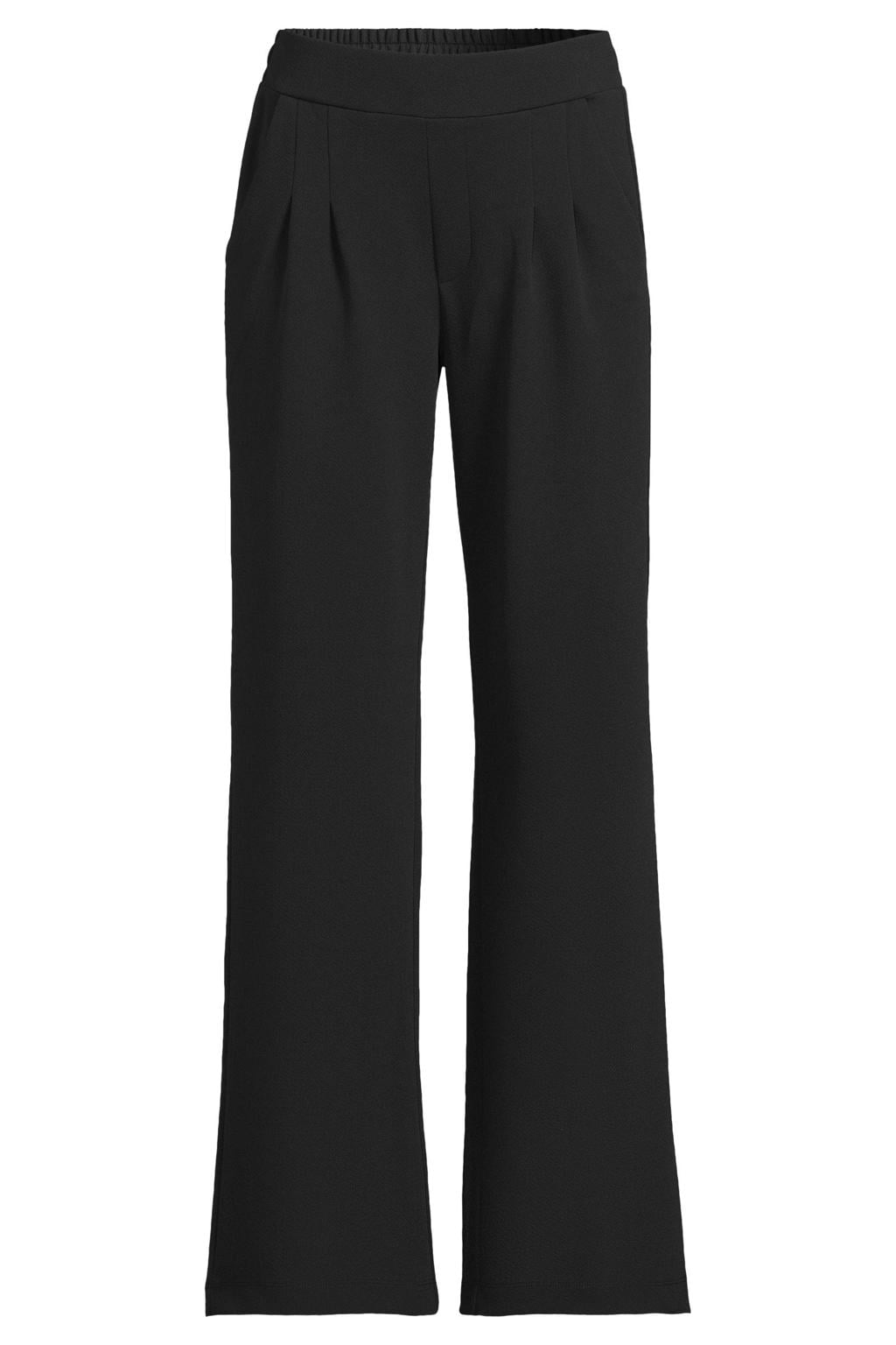 Zwarte dames Anytime wide leg broek met high waist en effen