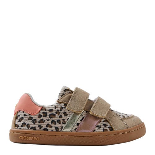 Gioseppo sneakers met panterprint beige