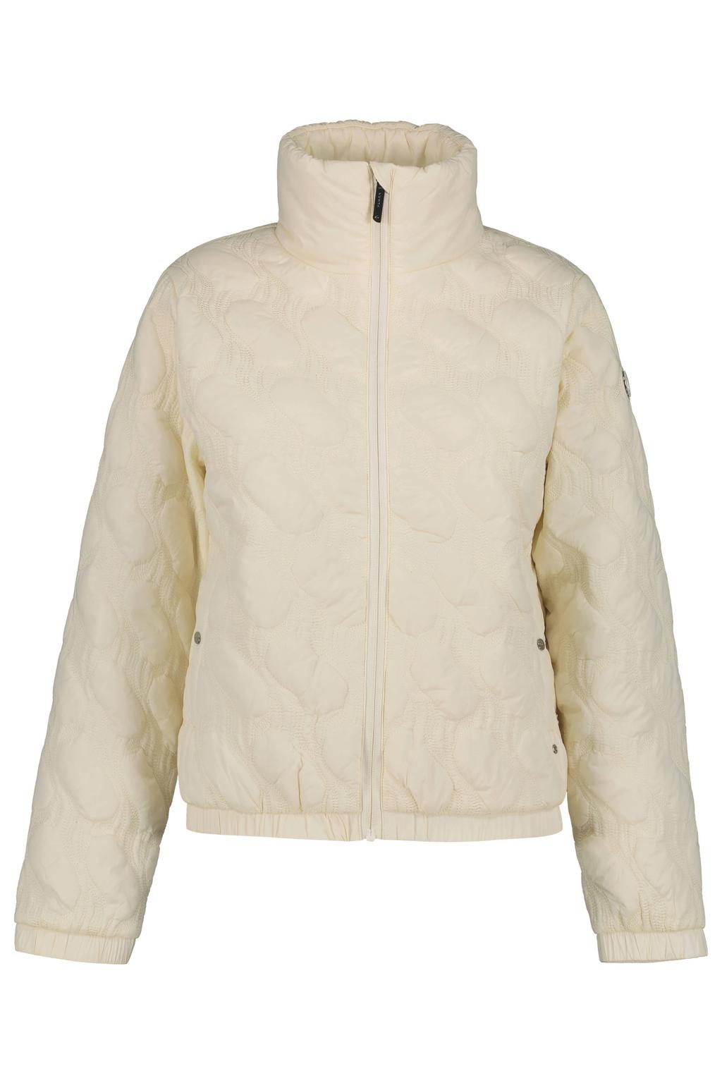 Ecru dames Luhta outdoorjas van polyamide met effen, lange mouwen, capuchon en ritssluiting