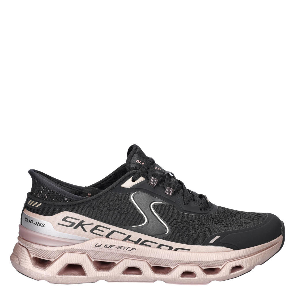 Zwarte dames Skechers Hands Free Slip-In Gilde Step Altus sneakers met veters