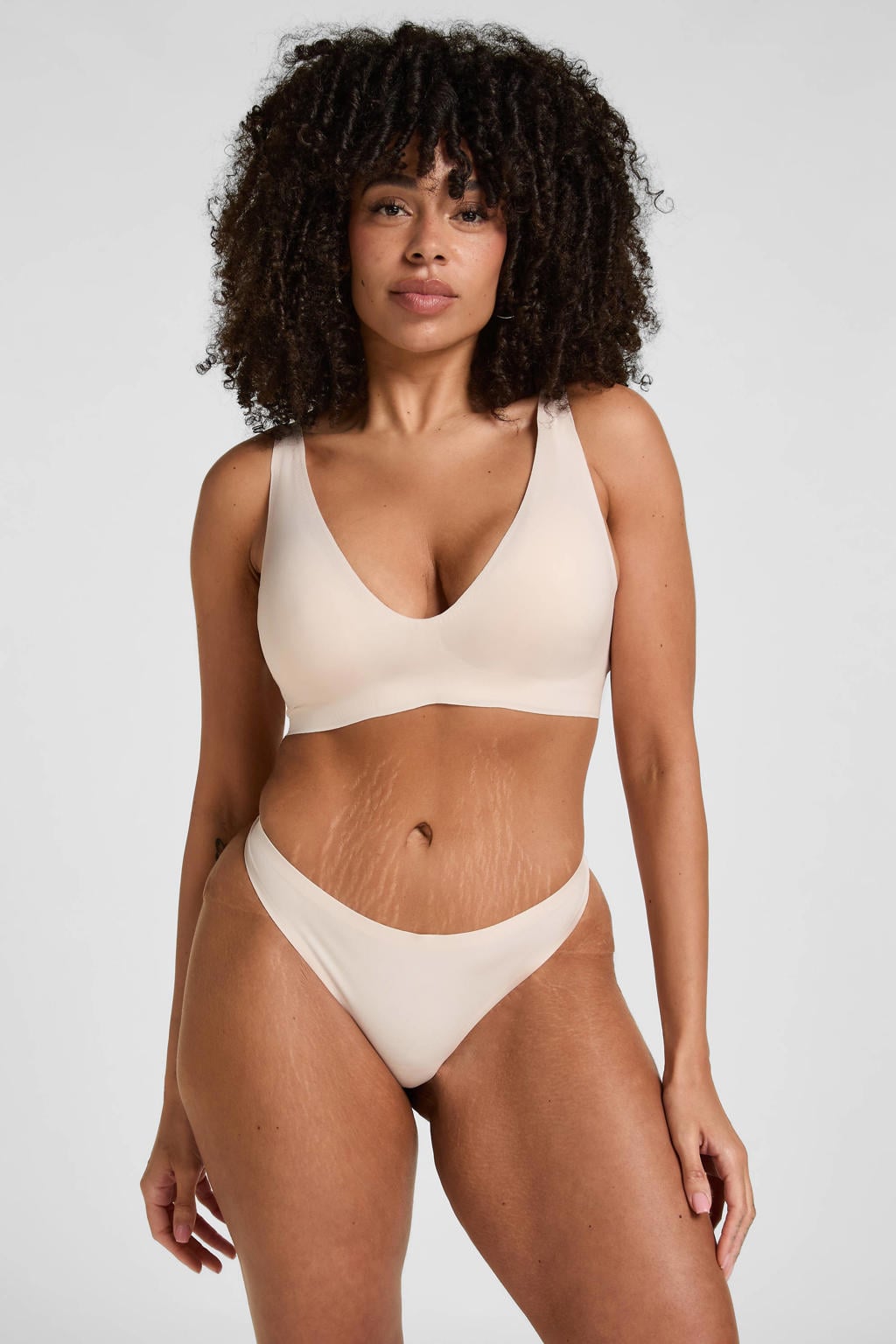 Hunkemöller Super Comfort voorgevormde seamless bh zonder beugel - lichtbeige
