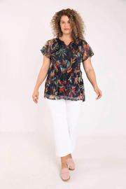 thumbnail: Paprika gebloemde top Plus Size - meerkleurig