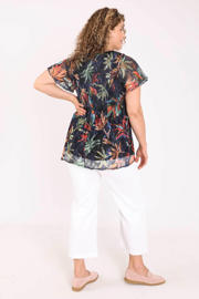thumbnail: Paprika gebloemde top Plus Size - meerkleurig