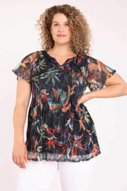 thumbnail: Paprika gebloemde top Plus Size - meerkleurig