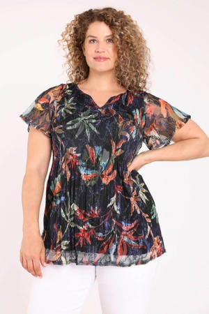 gebloemde top Plus Size - meerkleurig