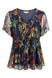 thumbnail: Paprika gebloemde top Plus Size - meerkleurig