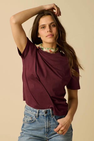 lyocell T-shirt - donkerrood