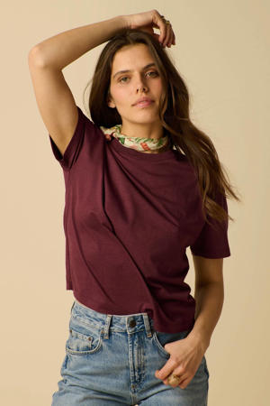 lyocell T-shirt - donkerrood