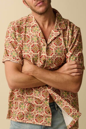 relaxed casual overhemd donkerrood