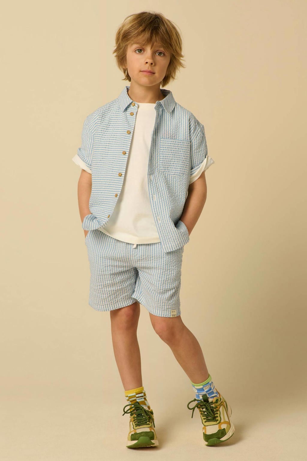 Sissy-Boy gestreept casual overhemd blauw