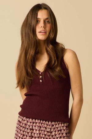 viscose blouse - donkerrood