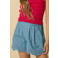 Sissy-Boy casual short broderie light blue denim