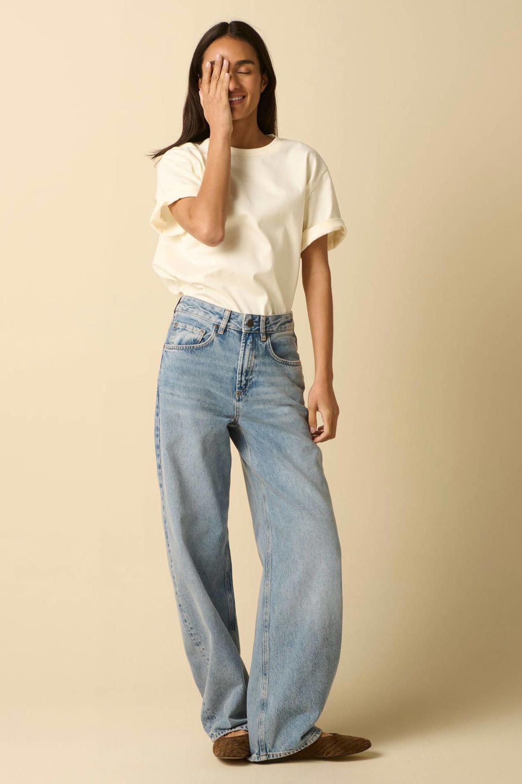 Sissy-Boy regular fit barrel jeans - mediumblauw