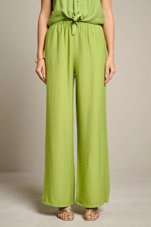 wide leg fit broek - groen