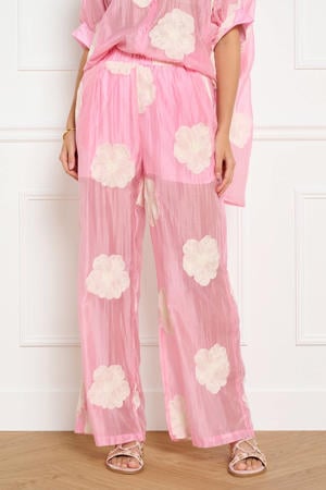 wide leg fit broek - roze